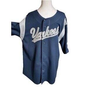 Stitches New York Yankees Navy and Grey Jersey Size XL